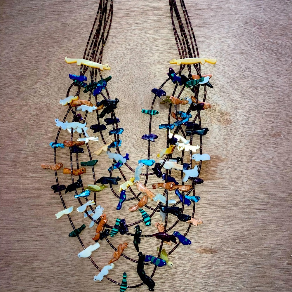 Zuni Fetish 7-Strand Necklace